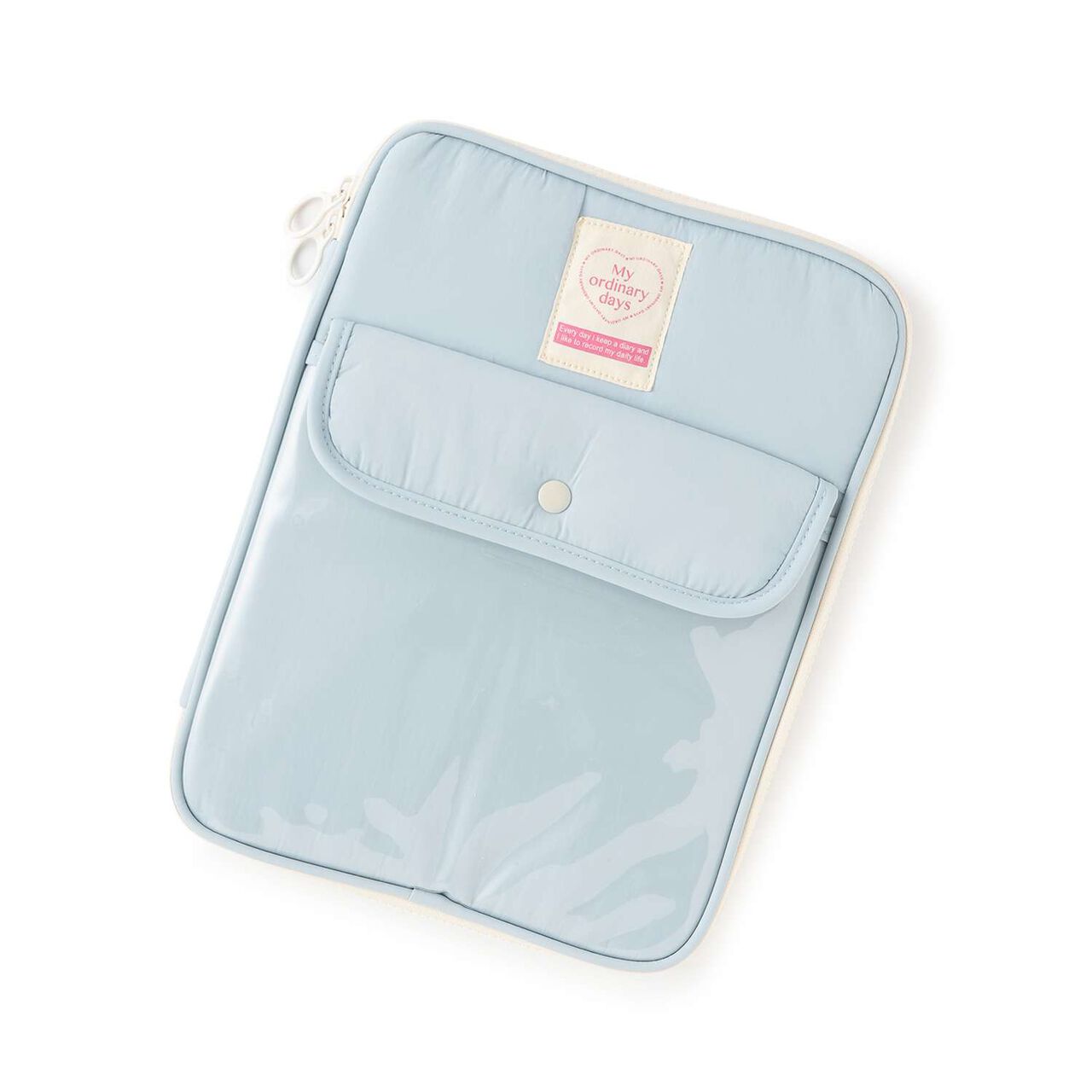 [School-Ready] Clear Pocket Tablet Case (11-inch),Blue gray, large image number 0