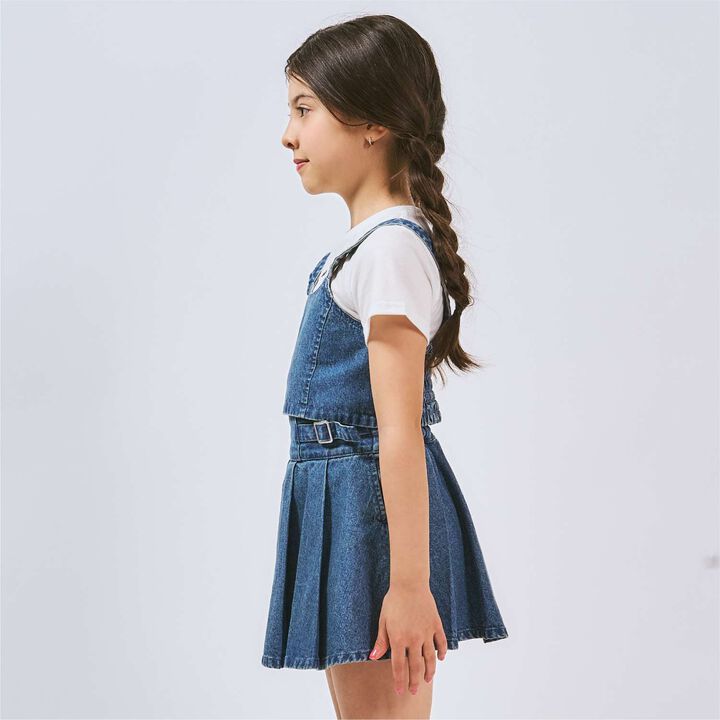 [Ready-to-Wear] Denim Bustier & Pleated Skirt Outfit Set,Blue, medium image number 2