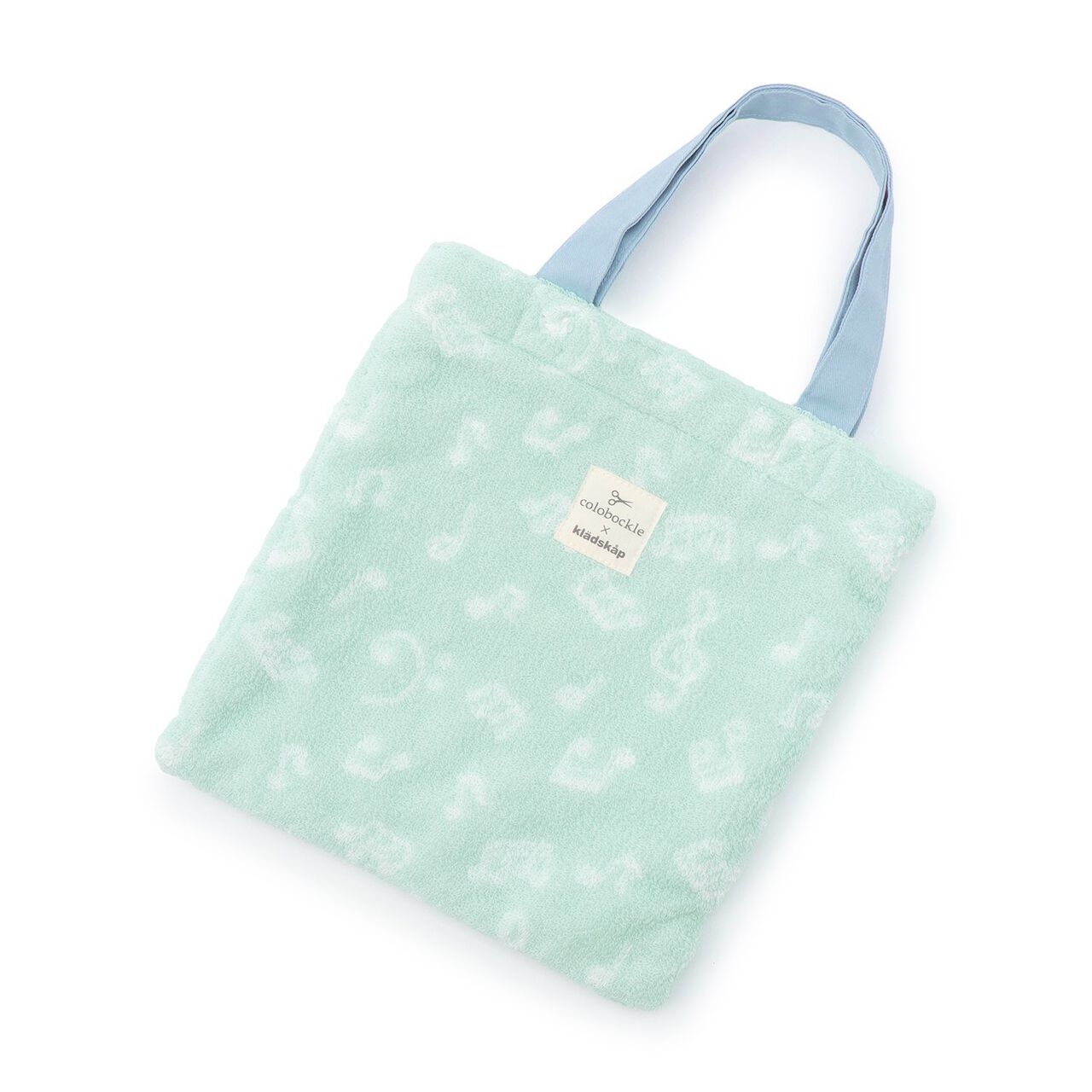 Korobokkuru Mini Towel Tote Bag,Sax blue, large image number 1