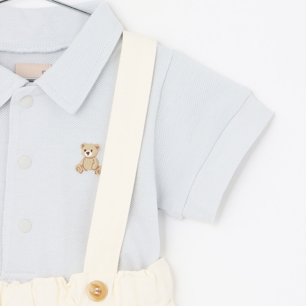 Polo Shirt + Pants Set with Suspenders,Light blue, large image number 6