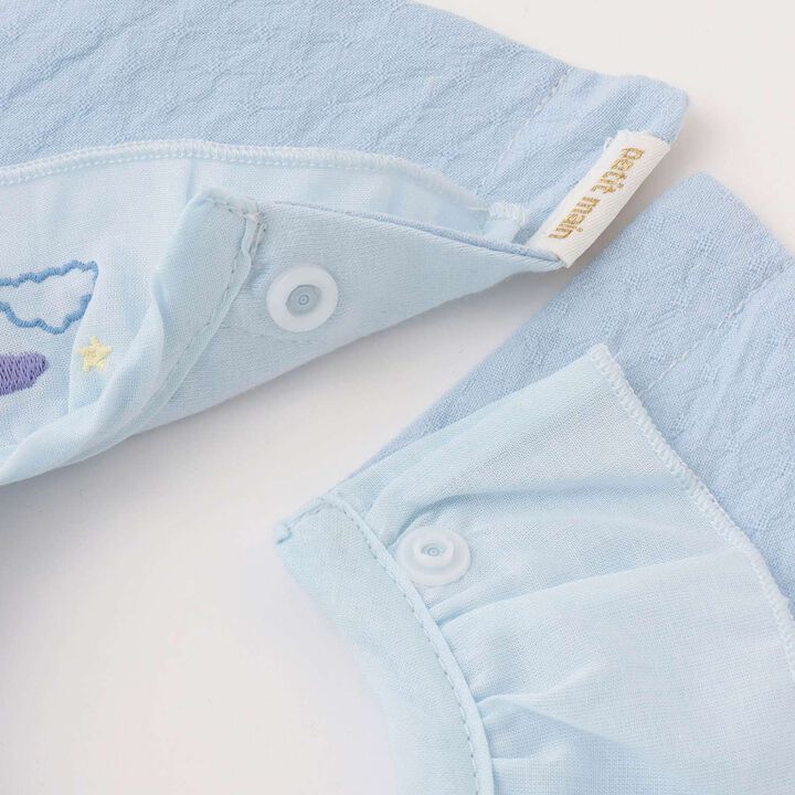 Waterproof Embroidered Frill Bib,Ivory, medium image number 4