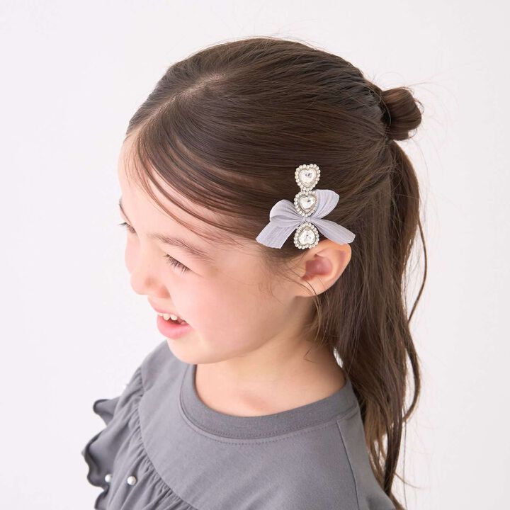 Sparkling Hair Clip with Ribbon,Pink, medium image number 13