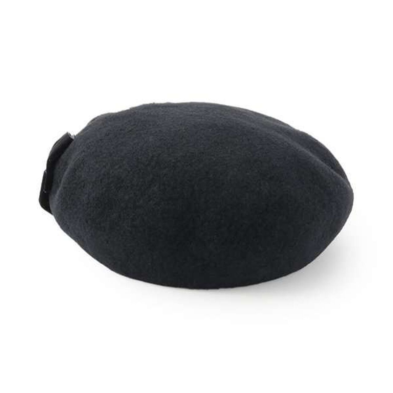 Velour Ribbon Beret Hat,Black, large image number 1