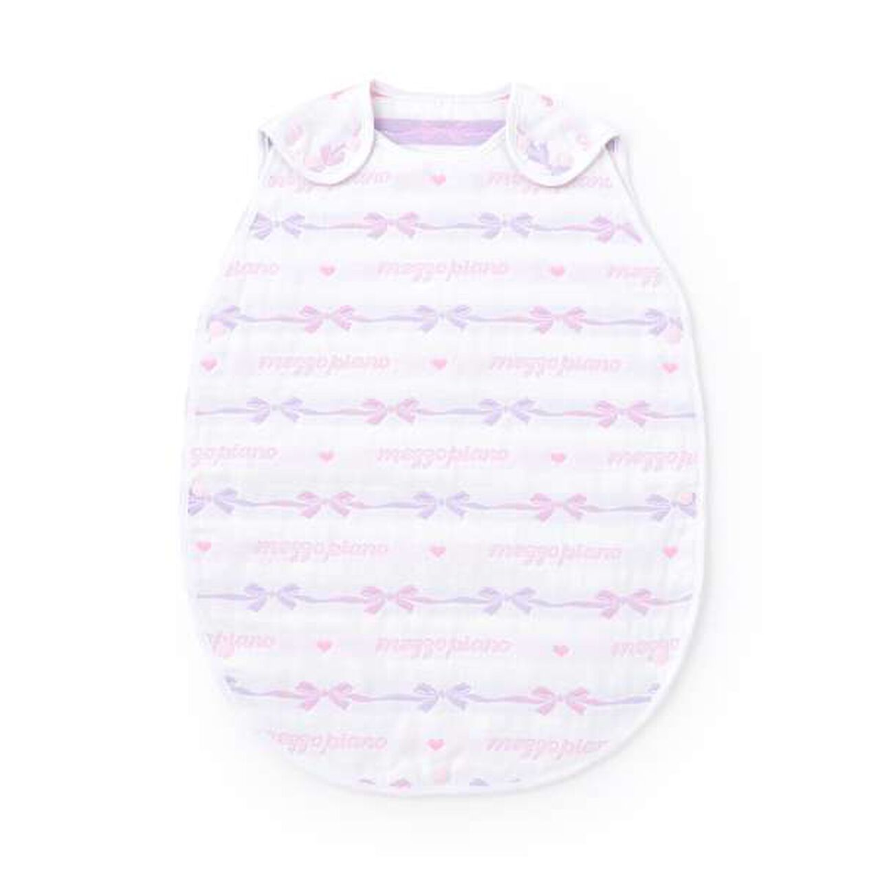 Ribbon Pattern 4-Layer Gauze Sleeper,, large image number 0