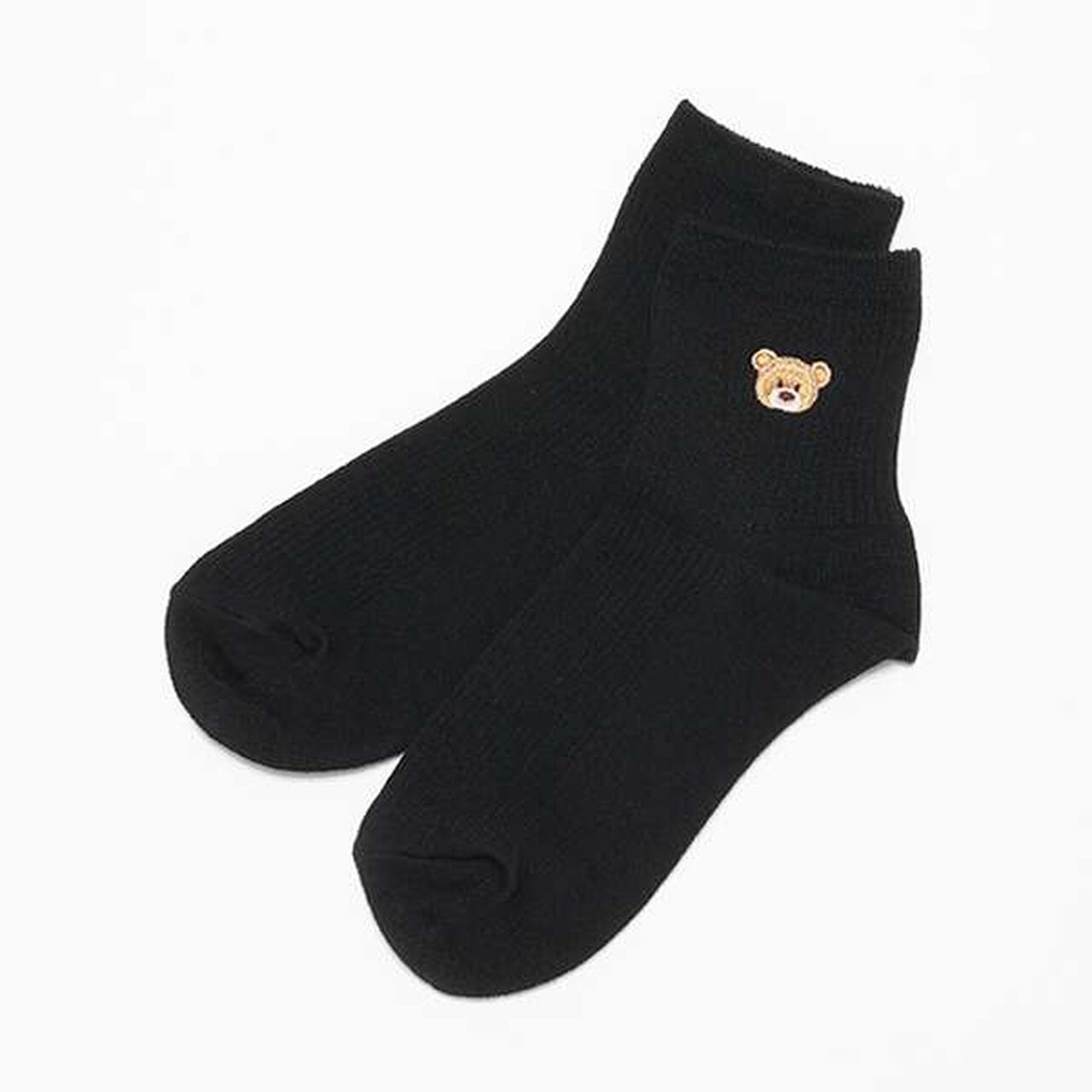 Ribbed Embroidered School Socks,Off white, large image number 11