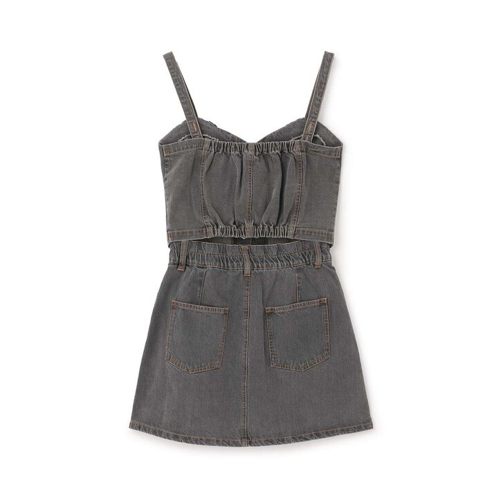 Denim Skirt Outfit Set,Gray, medium image number 6