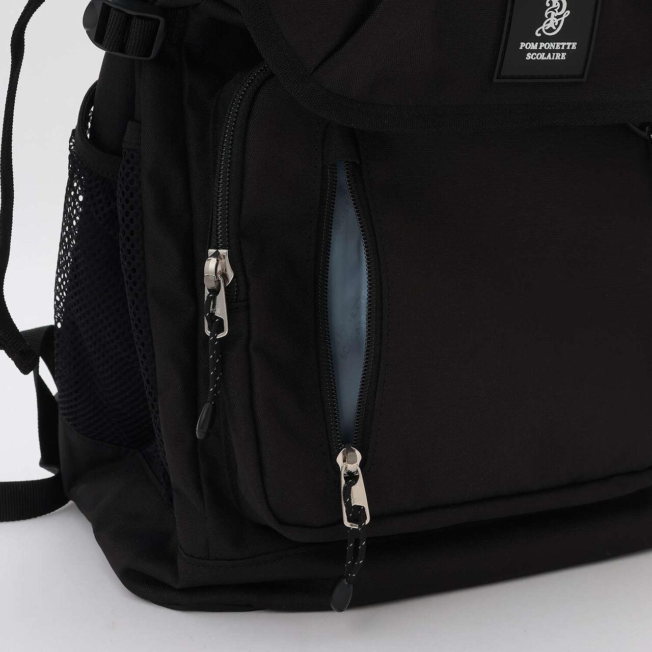 [Lightweight] [Water Repellent] 32L Bucket-Shaped School Backpack,Black, large image number 11