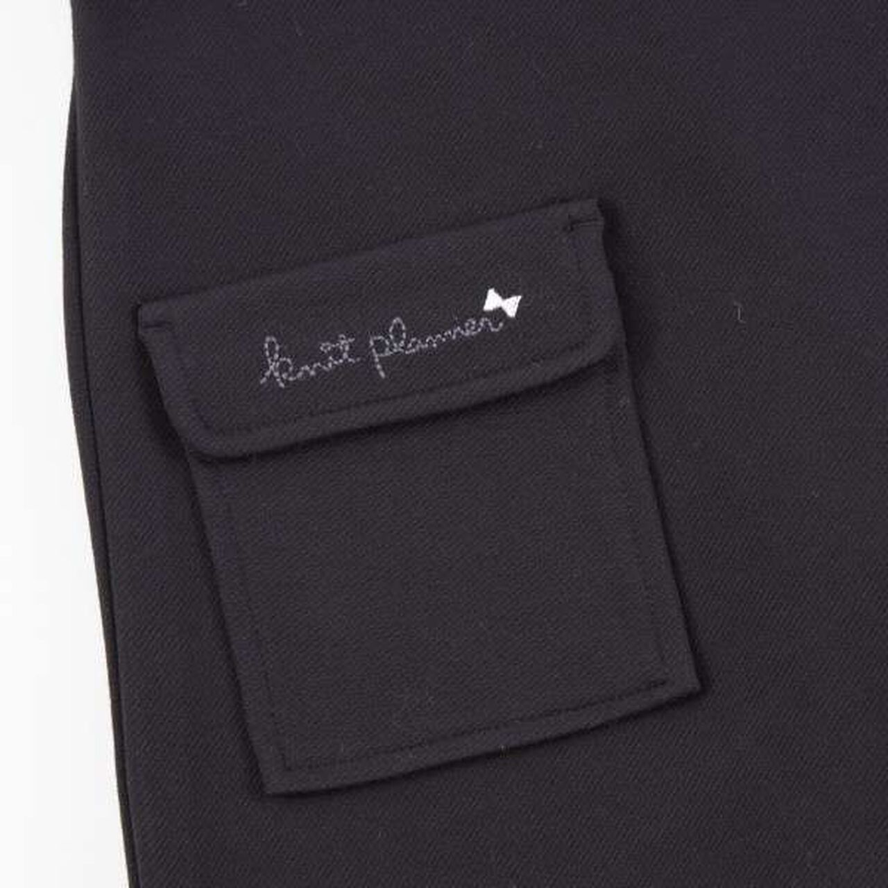 KP Knit Twill Pleated Wrap Pants [100-140],Black, large image number 9