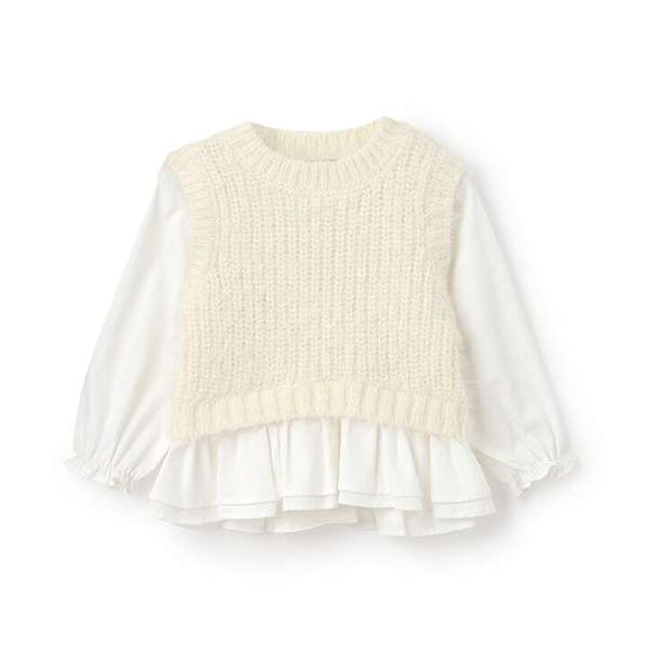 [Link] Shaggy Docking Blouse (Kids),Light pink, medium image number 9