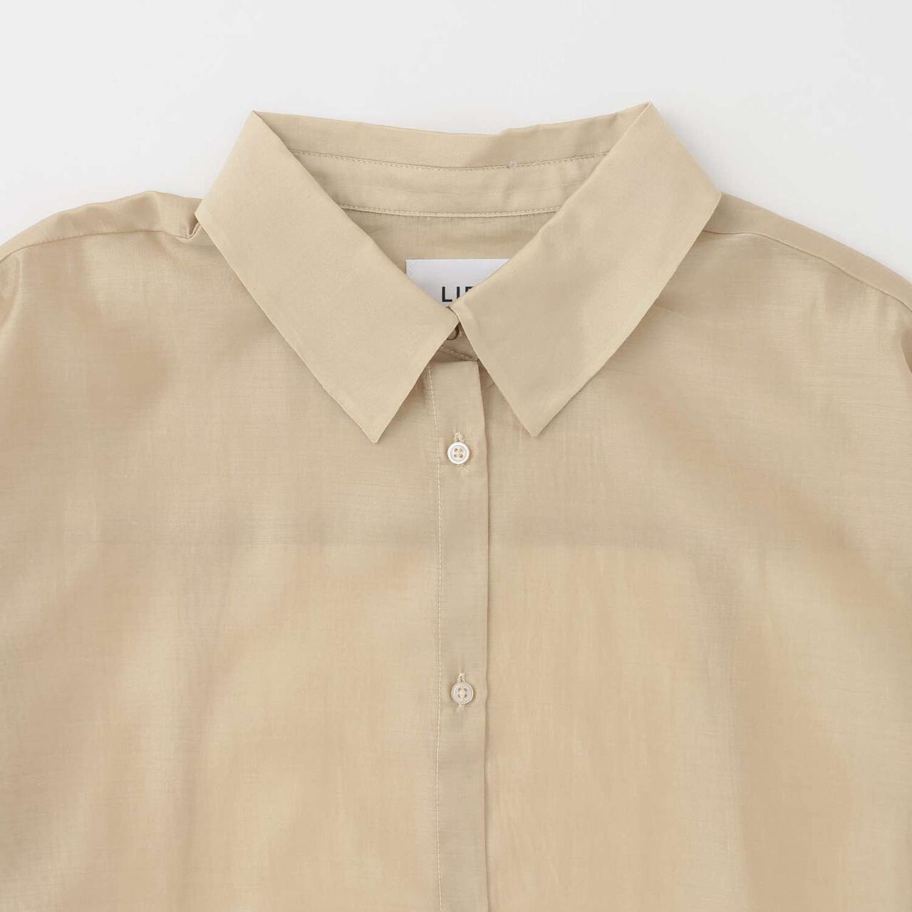 Sheer Shirt,Beige, large image number 2