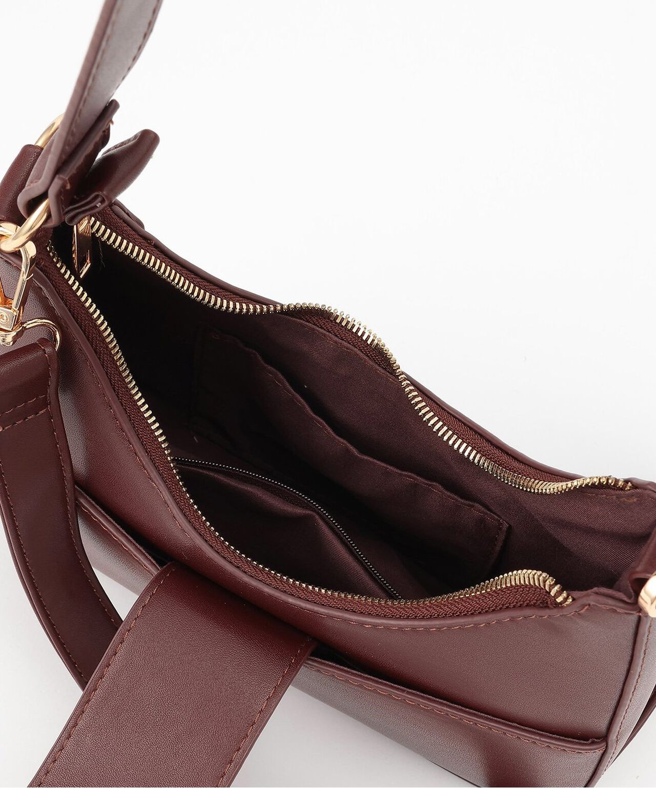 Logo Motif Shoulder Bag [Korean Fashion],Ivory, large image number 11