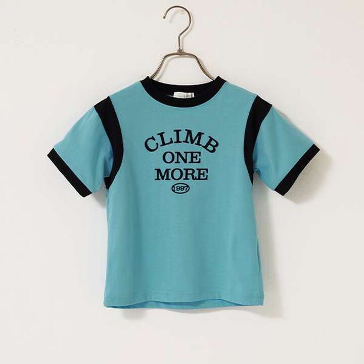 [Kaiteki Tenjiku] Bi-Color Printed T-Shirt,Turquoise, medium image number 12