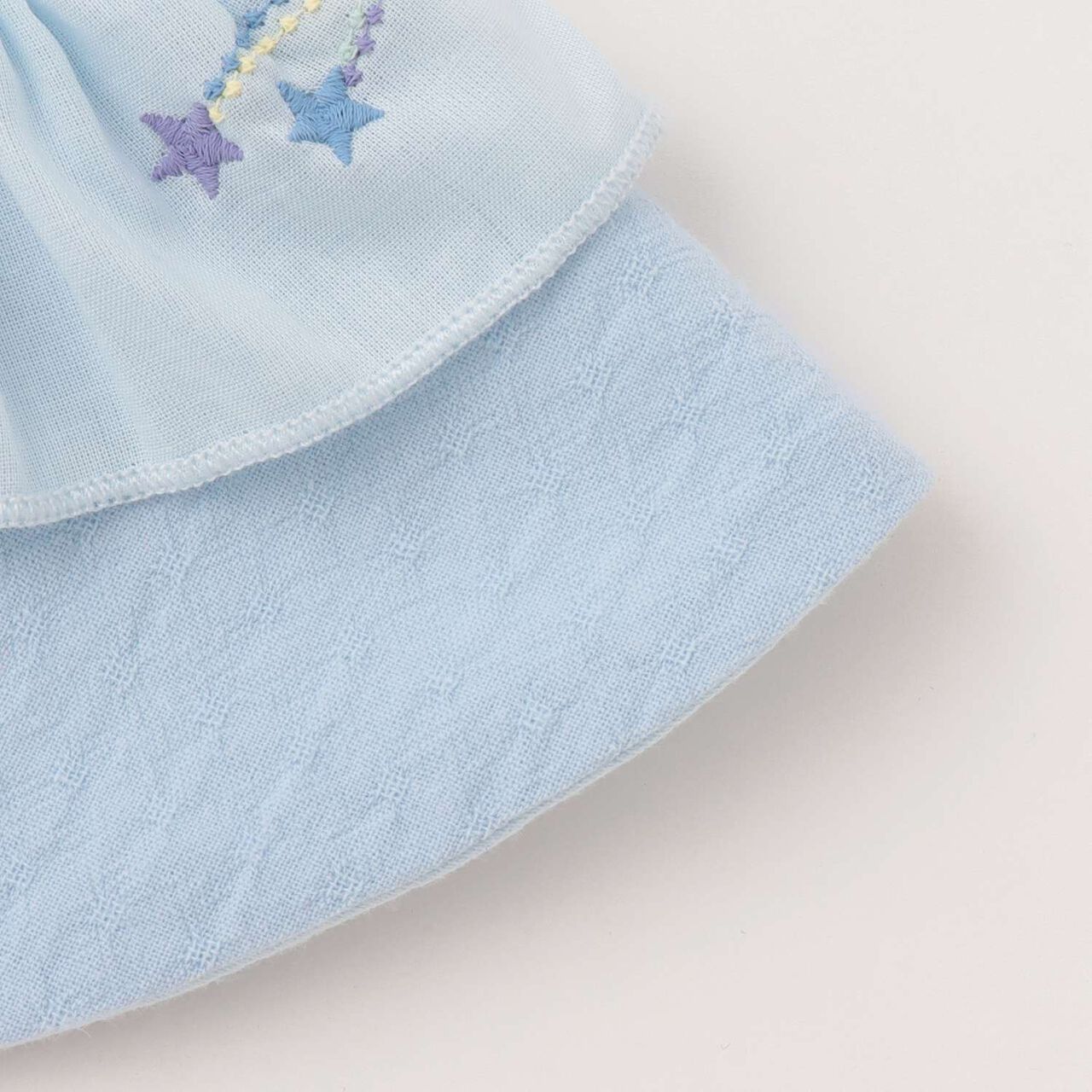 Waterproof Embroidered Frill Bib,Ivory, large image number 5