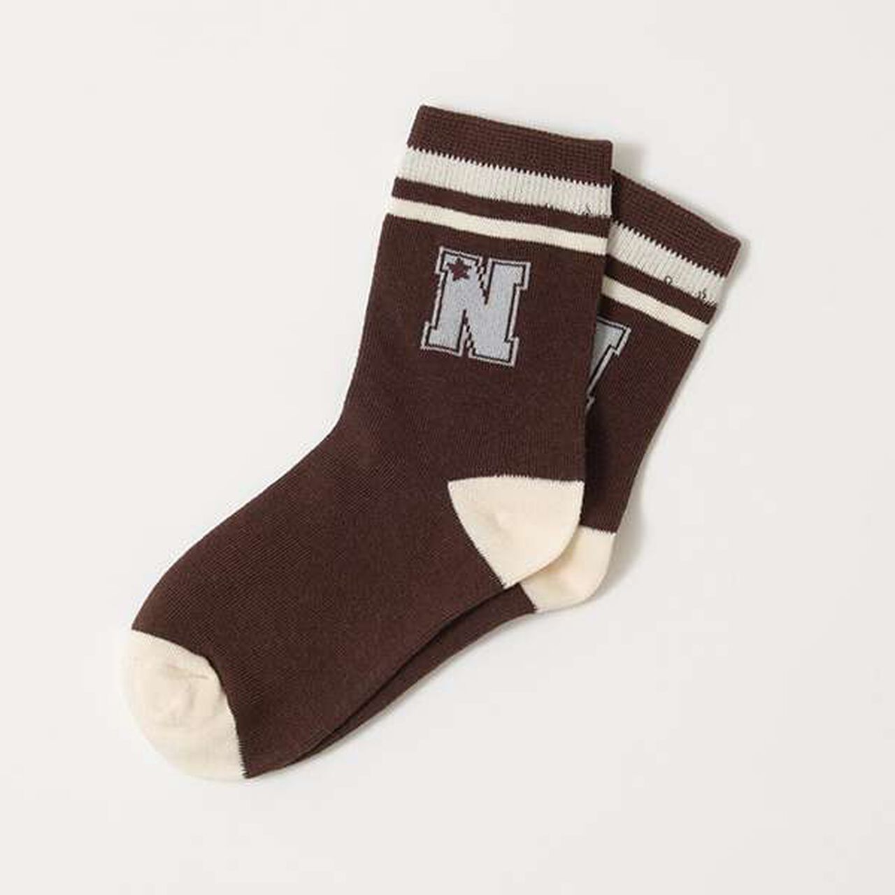College Assorted Crew Socks (Sepia),Dark brown, large image number 0