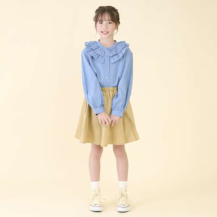 [Link] Frill Collar Blouse (Junior),Red, medium image number 10
