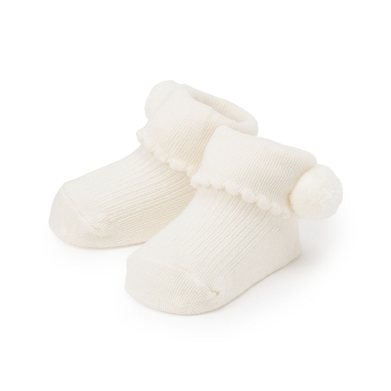 Pom-Pom Socks,Ivory, large image number 0