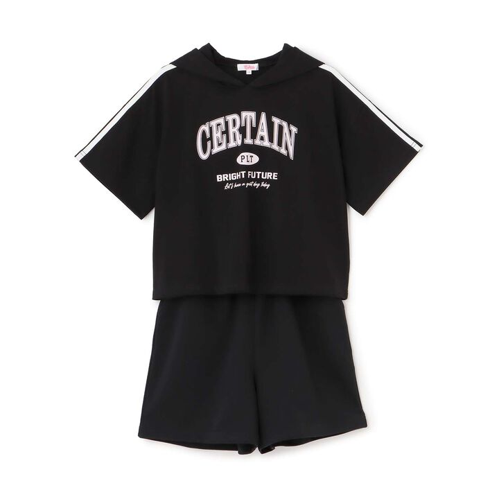 Cool Touch Short-Sleeve Hoodie + Half Pants Set,Yellow green, medium image number 15