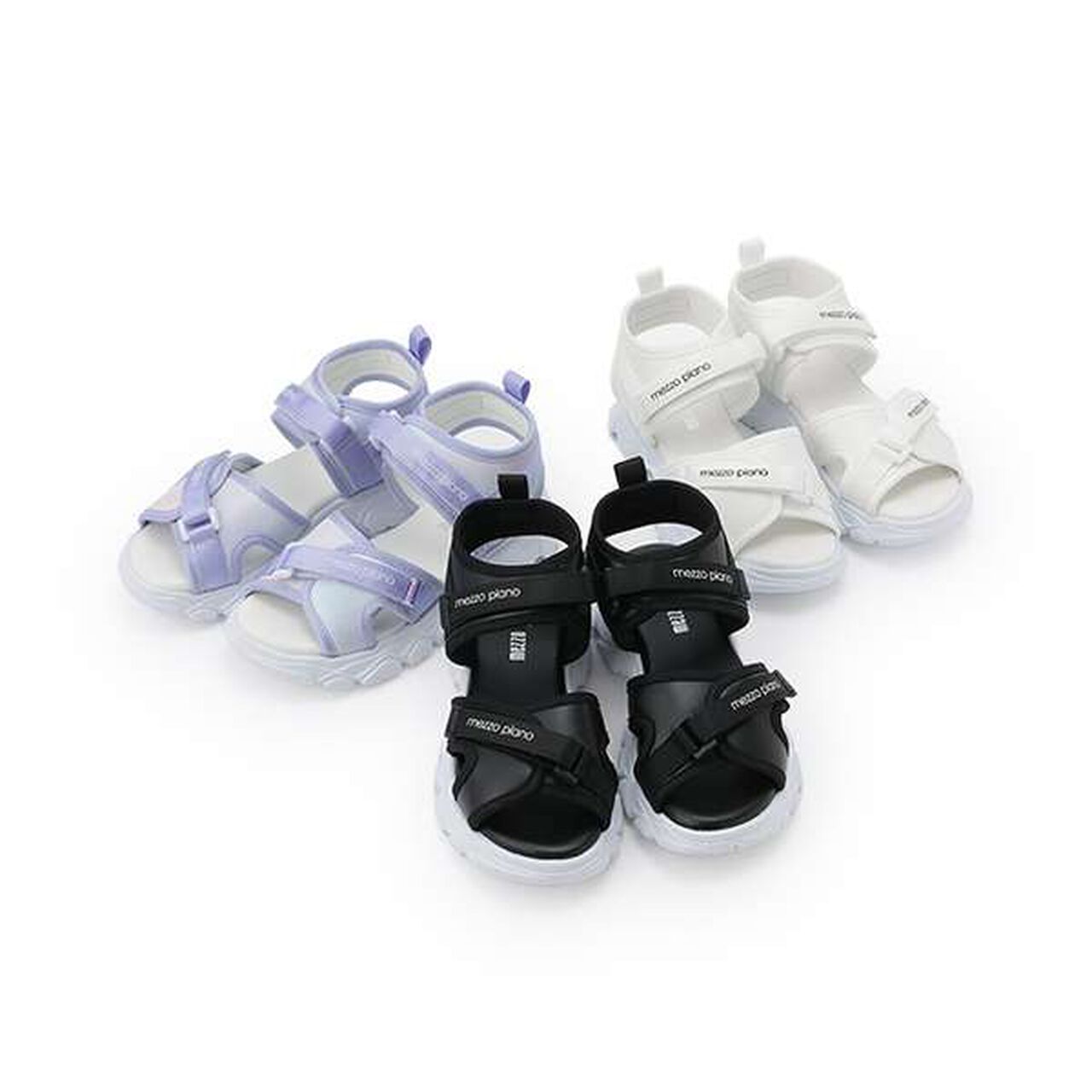 Platform Sports Sandals,White, large image number 2
