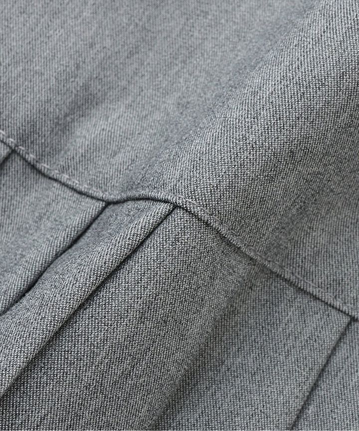 Logo Plate Pleated Skirt [Korean Fashion],Gray, medium image number 12