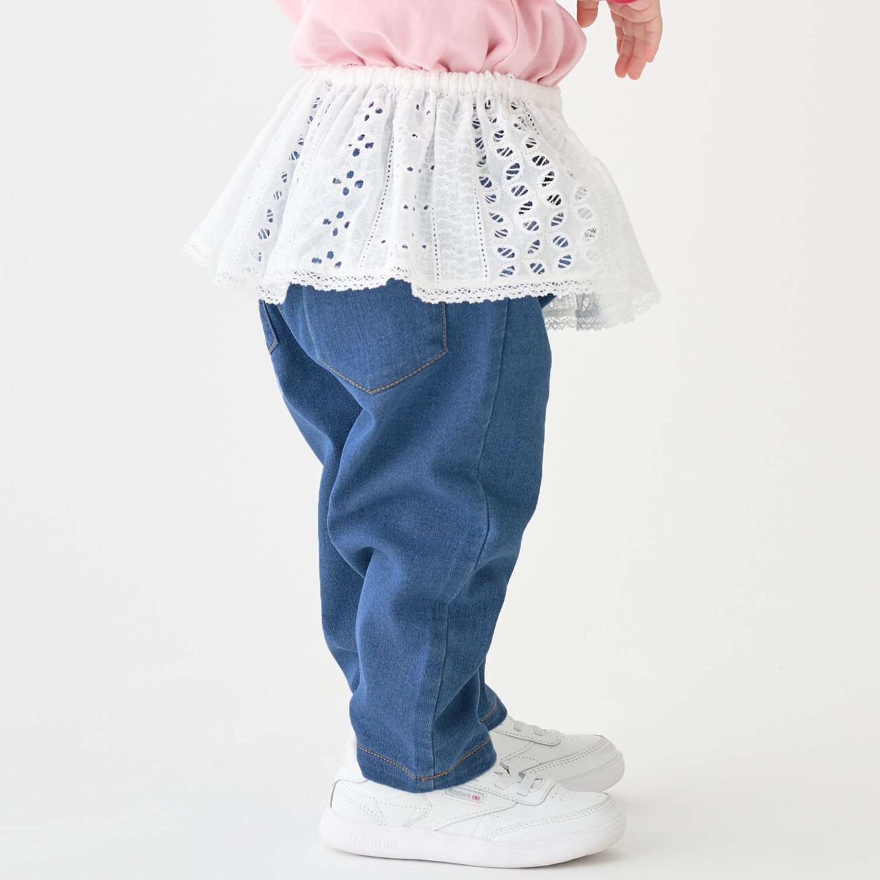 Link Layered Skirt Pants Set,Sax blue, large image number 1