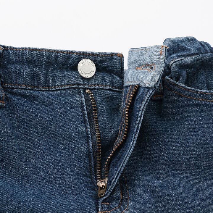 [Tomo Denim] Warm Curved Denim Pants,Black, medium image number 3