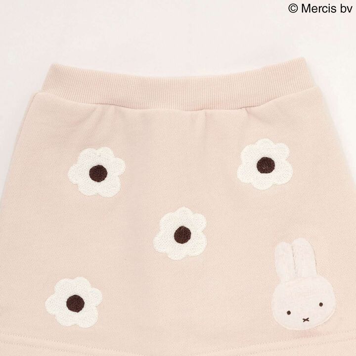 [Miffy] Flower Embroidery Skirt with Shorts,Black, medium image number 6