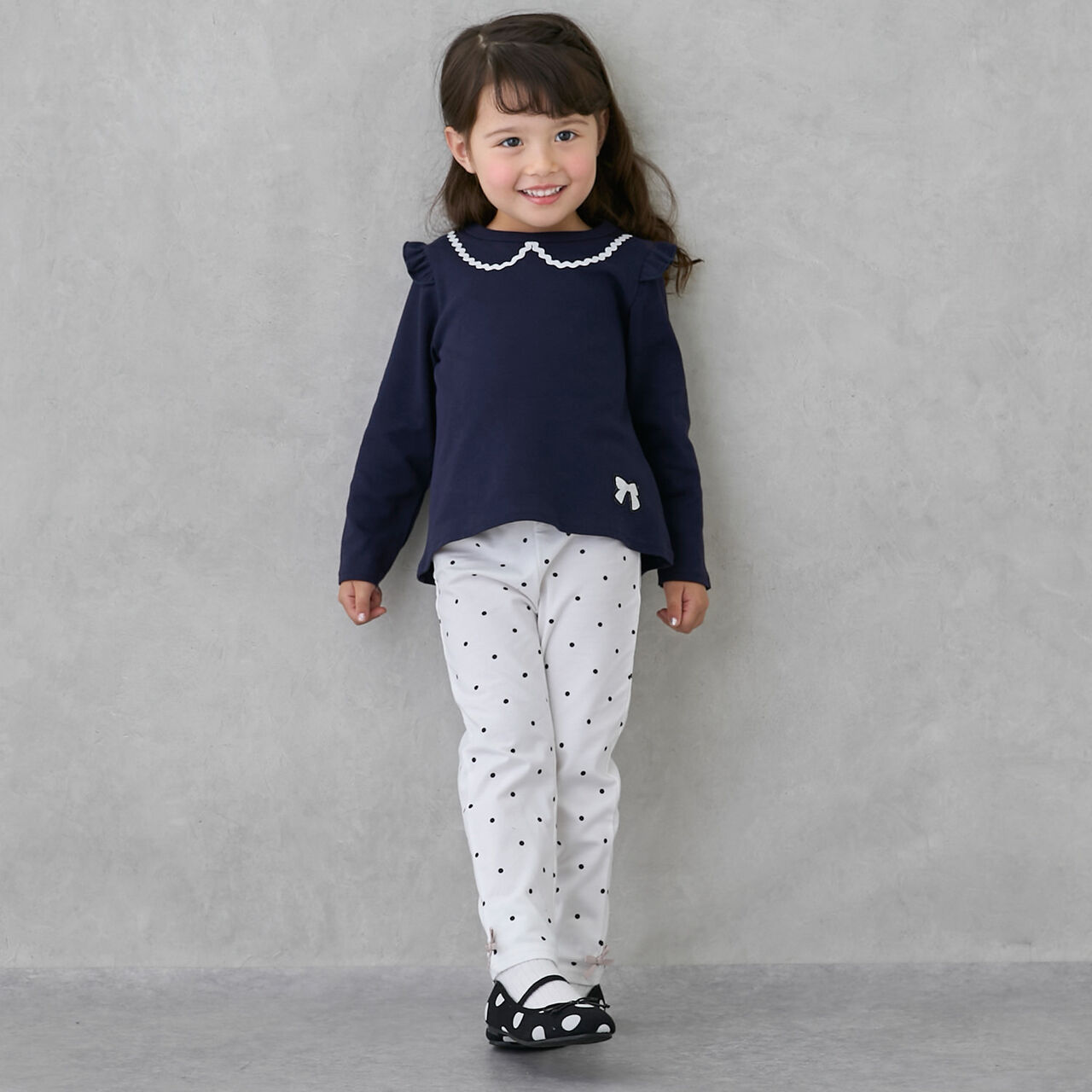 [Affordable] GIRLS 10-length Leggings,Off white, large image number 6