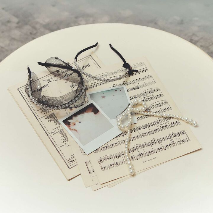 Sparkling Bijou Headband,Black, medium image number 2
