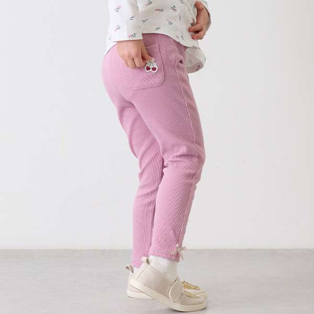 10-Length Girls' Leggings,Pearl white, large image number 1