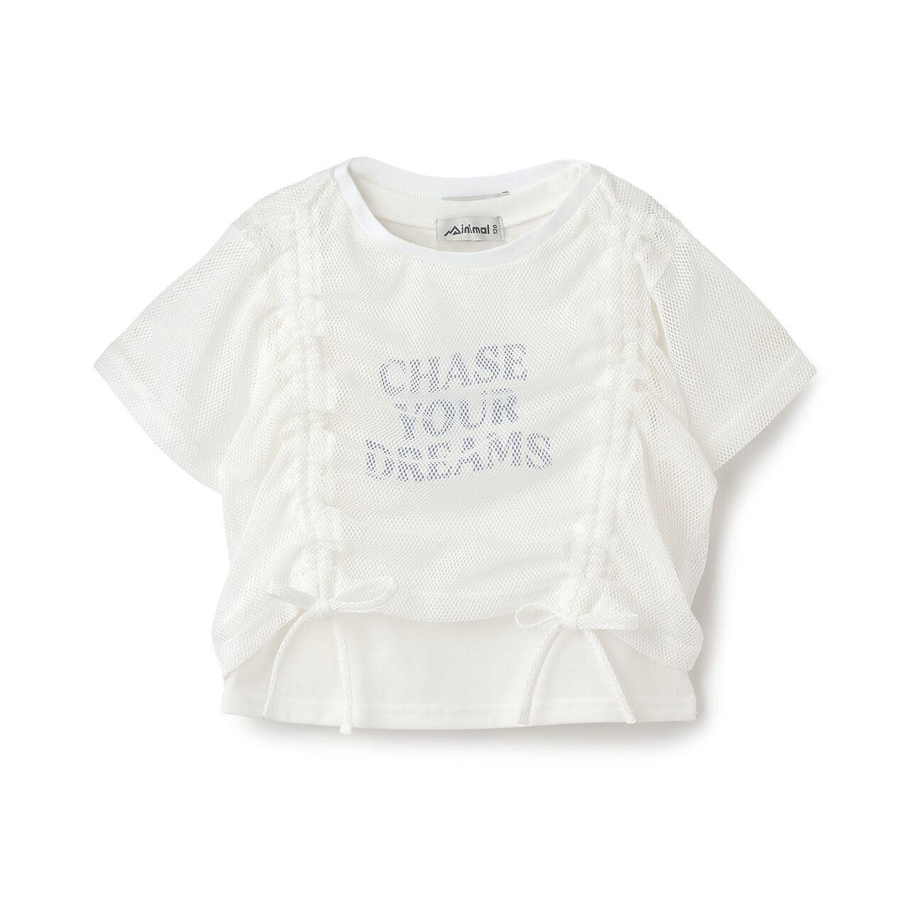 [Inner Lining Included] Mesh Drawstring Short Sleeve T-Shirt,Lavender, large image number 13