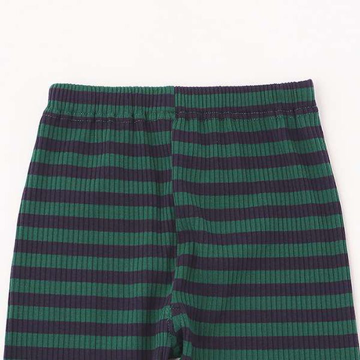 [365D.] Anti-Stain Stripe Pattern Ribbed 7/8 Leggings,Black, medium image number 6