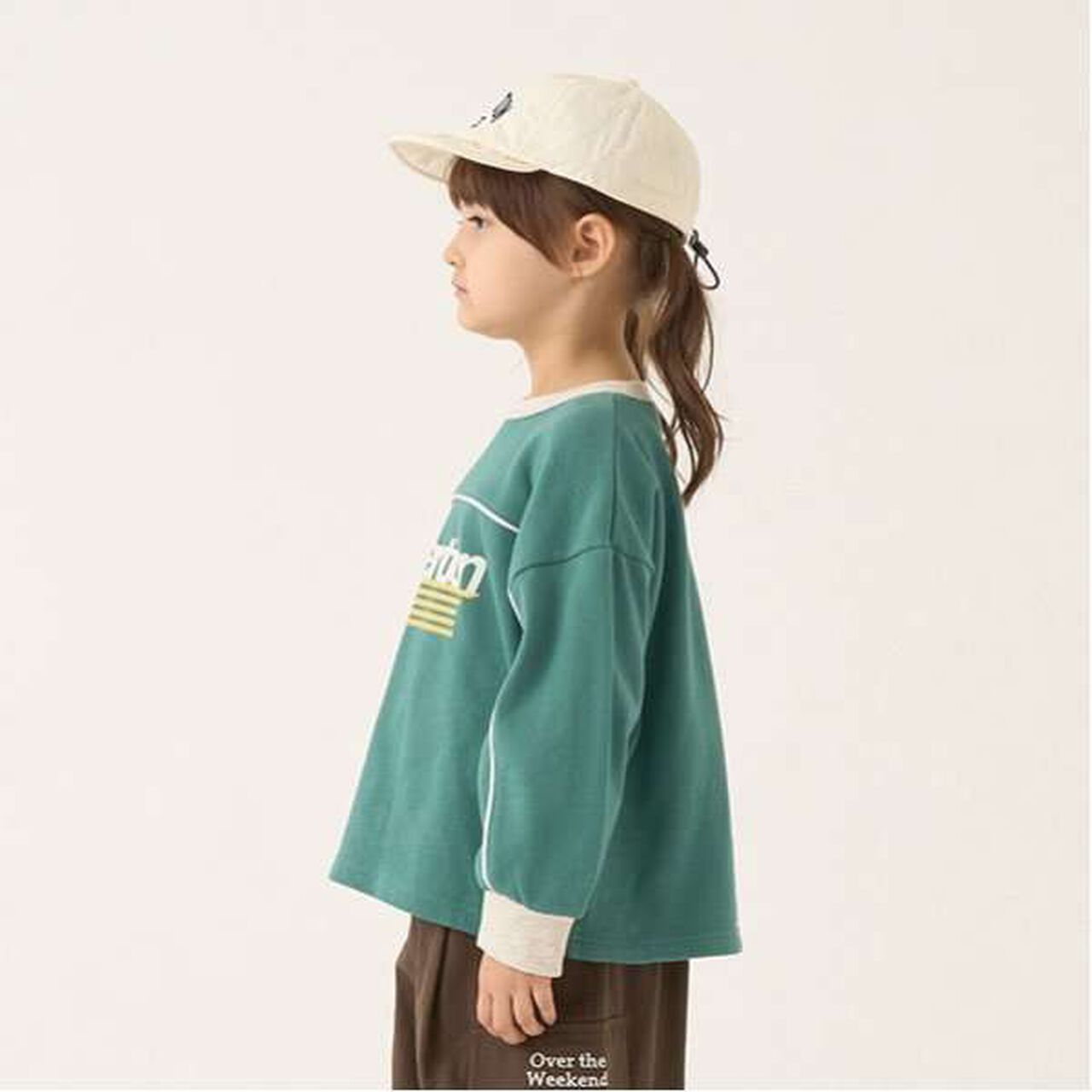 Pilling-Resistant Bi-Color Sweatshirt,Milky white, large image number 19