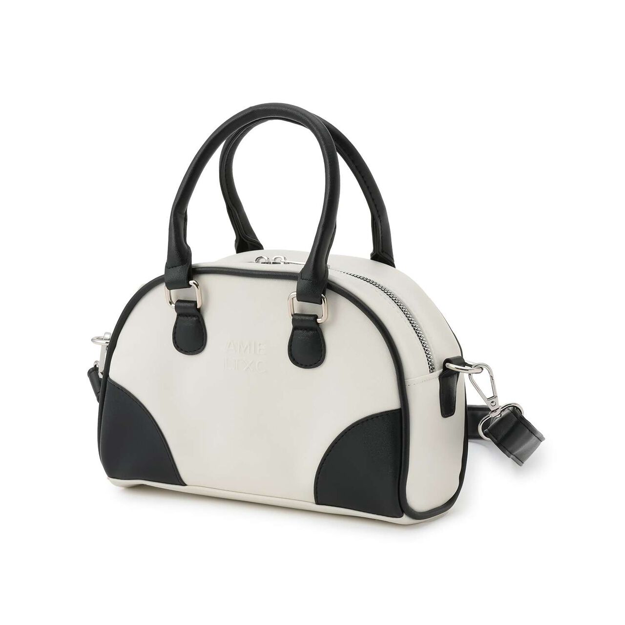 [LTXC] Embossed Mini Handle Boston Bag,Ivory, large image number 0