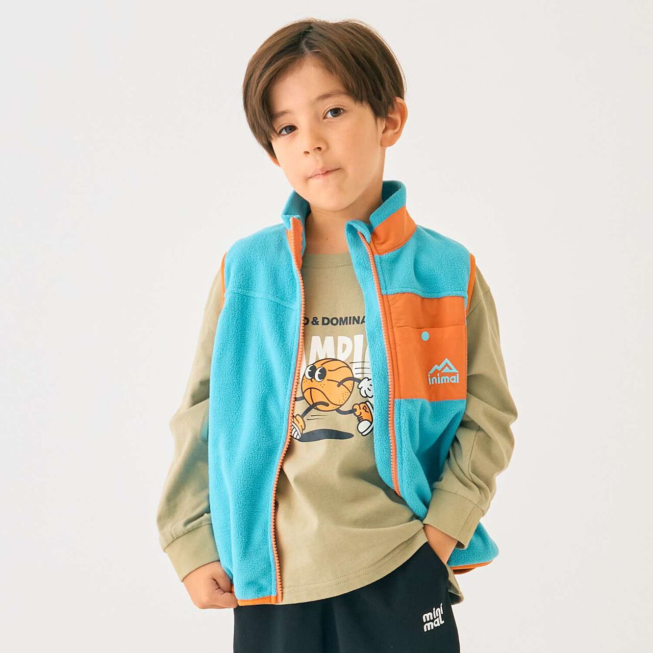 Fleece Vest,Turquoise, large image number 0