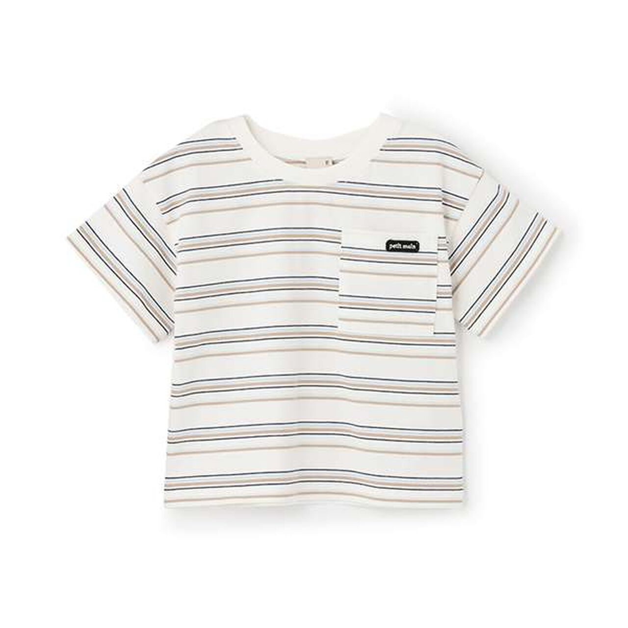 Anti-Stain Multi Stripe Short Sleeve T-Shirt,Brown, large image number 13