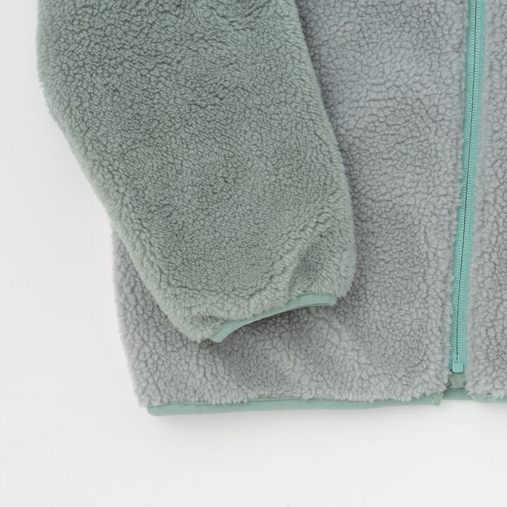 Reversible Color-Blocked Boa Outerwear,Black, medium image number 10