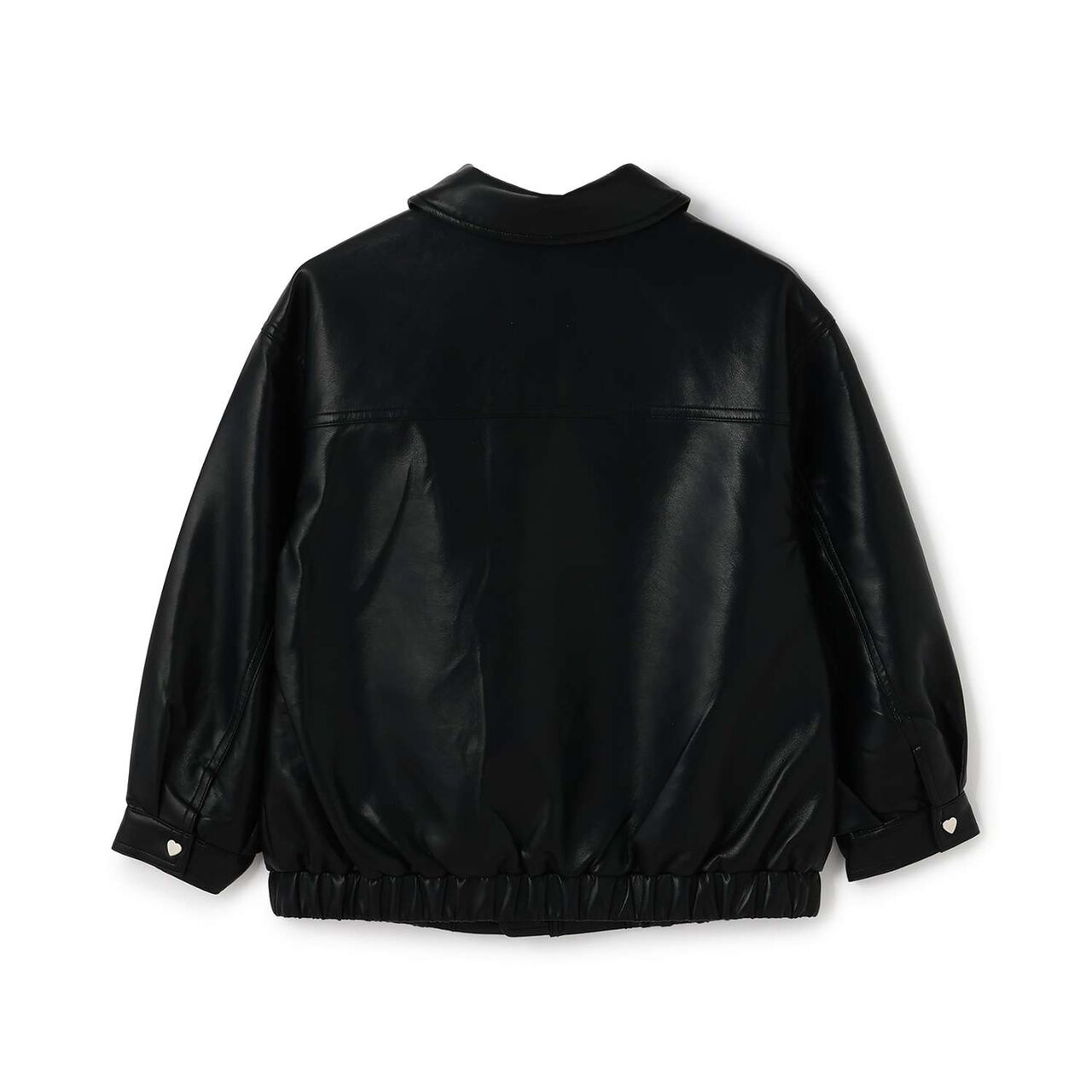Oversized Faux Leather Bomber Jacket,Pink, large image number 1