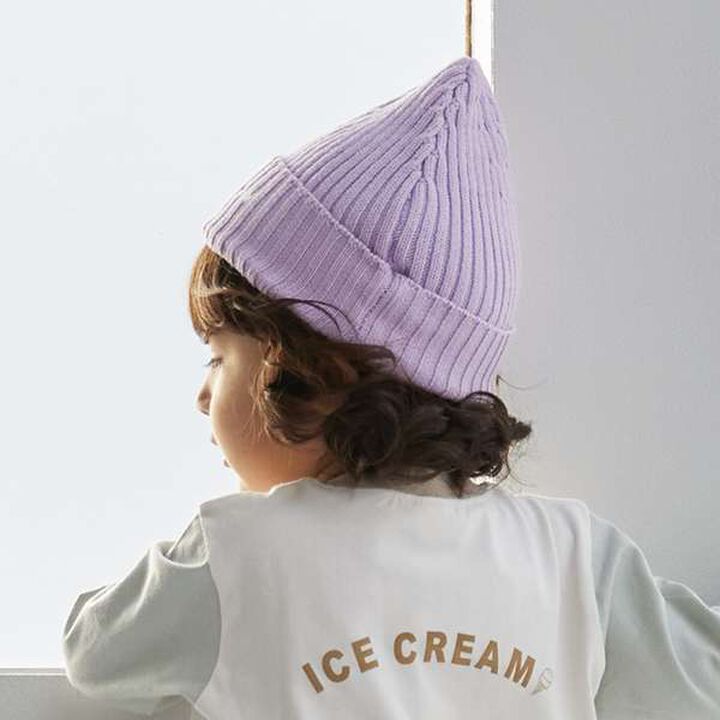 Logo Embroidery Knit Cap,Lavender, medium image number 4