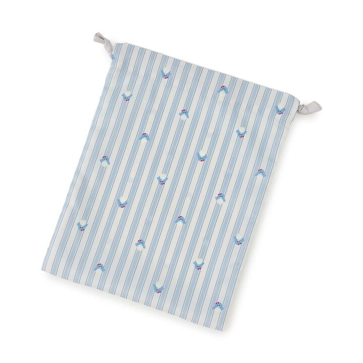 [Water Repellent] All-Over Pattern Travel Drawstring Pouch,Light blue, medium image number 1