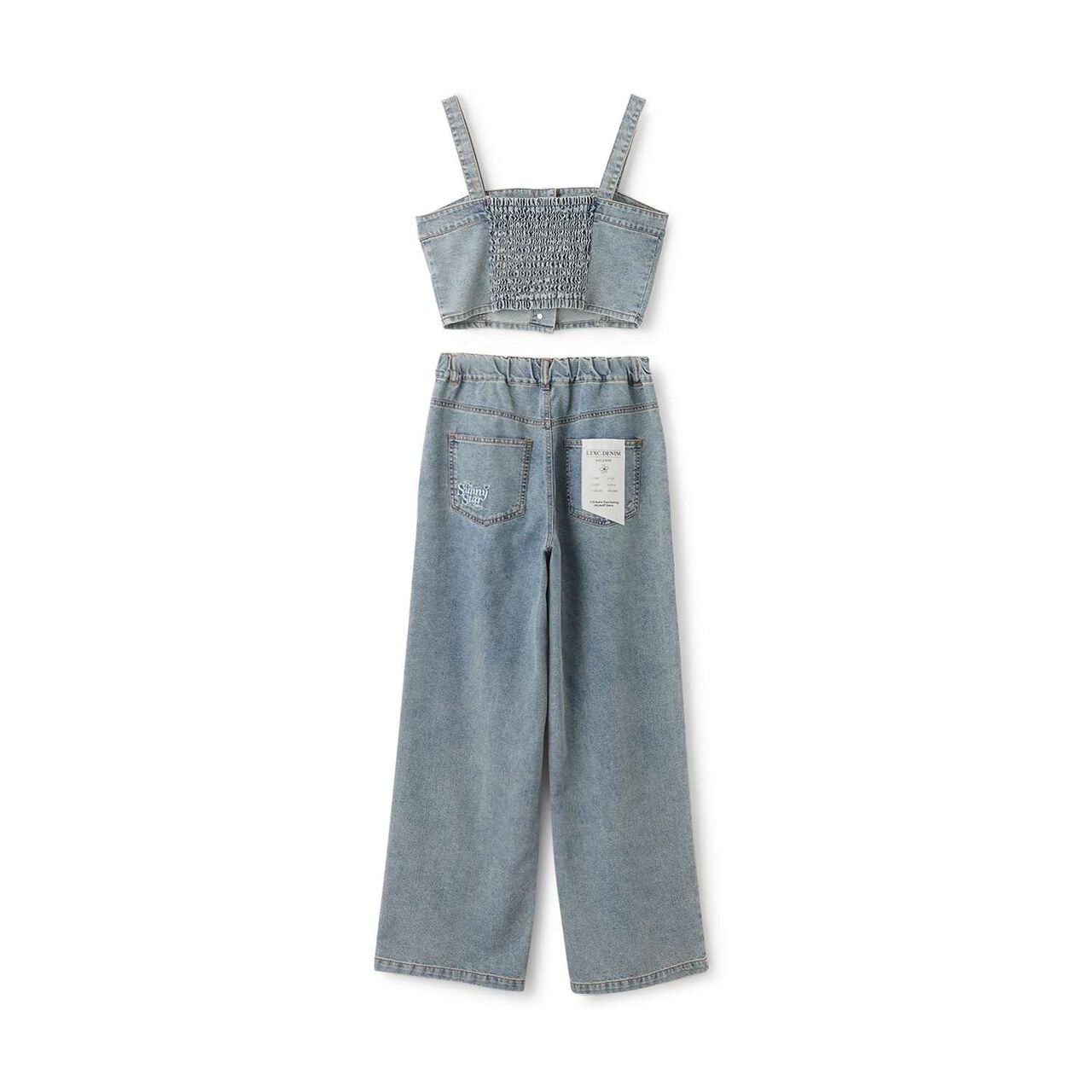 [LTXC / Cool Touch] Denim Pants and Bustier Set,Gray, large image number 9