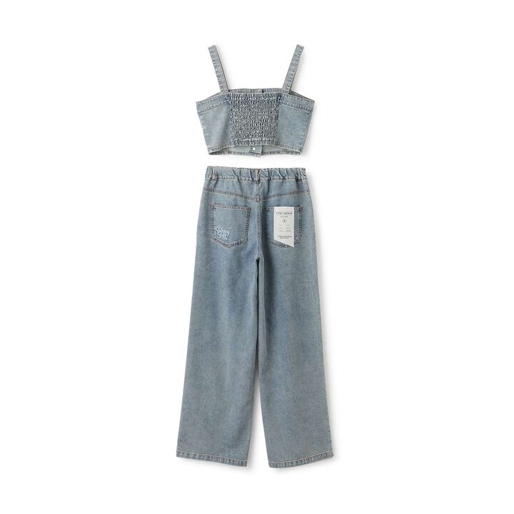 [LTXC / Cool Touch] Denim Pants and Bustier Set,Gray, medium image number 9