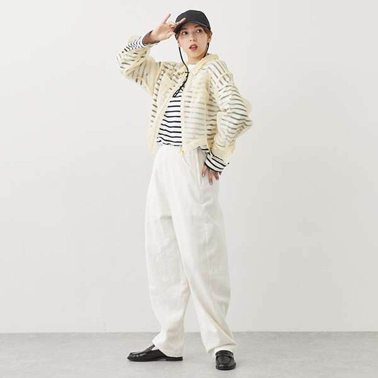 [LADIES] Sheer Shirt Jacket,White, large image number 10