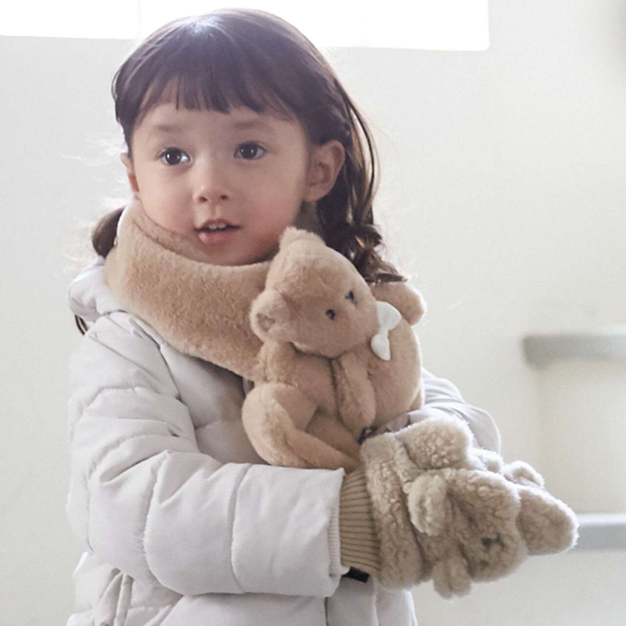 Puputete Mittens,Ivory, large image number 3