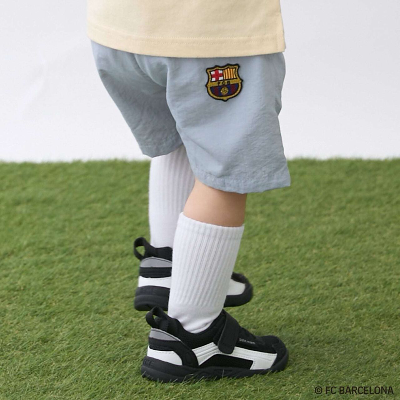 [FC BARCELONA] 布質短褲,淡卡其色, large image number 2