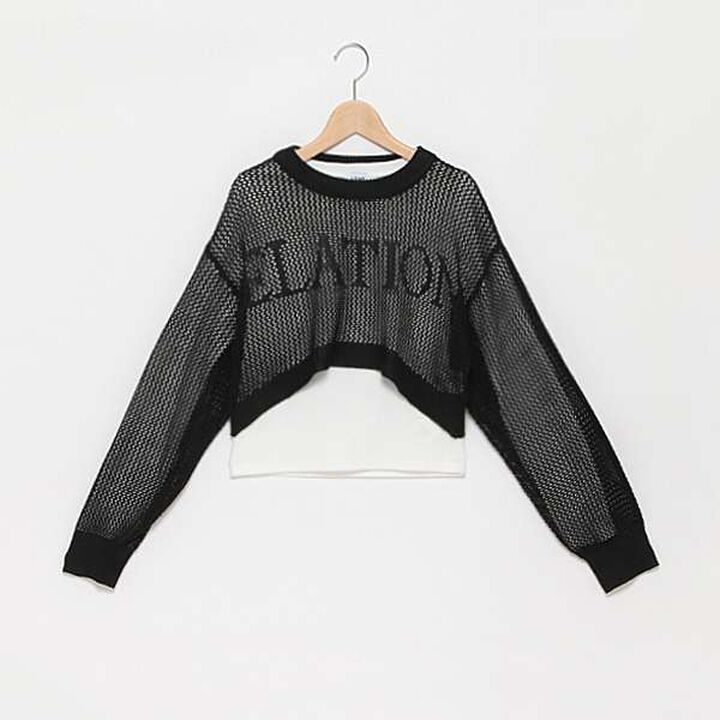 LTXC - Mesh Knit with Inner Layer,Black, medium image number 8
