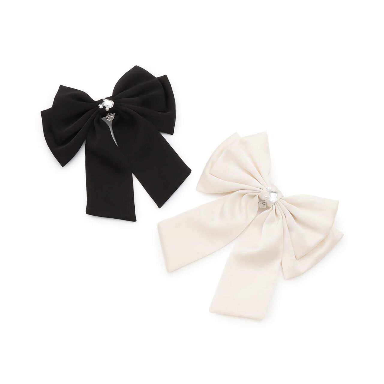 Big Ribbon Barrette♪,Ivory, large image number 4