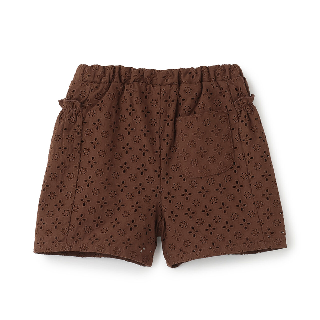 Side Gathered Lace Shorts,Orange, large image number 14