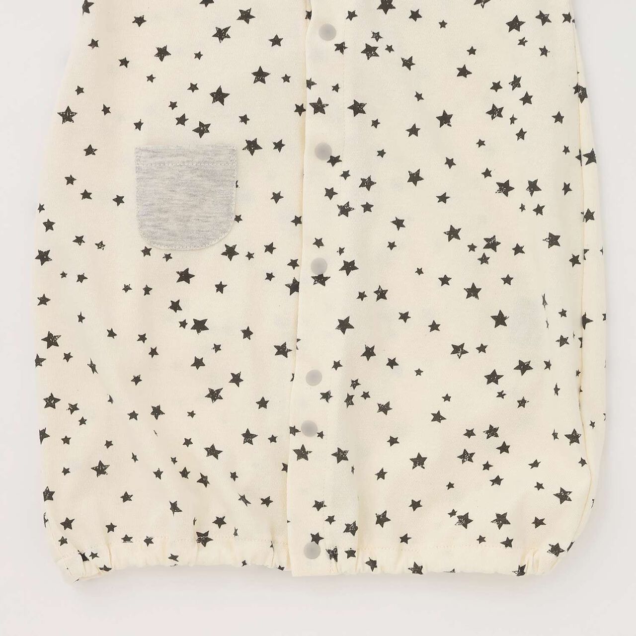 Organic Star Short-Sleeve 2WAY Romper [Made in Japan],Pearl white, large image number 6