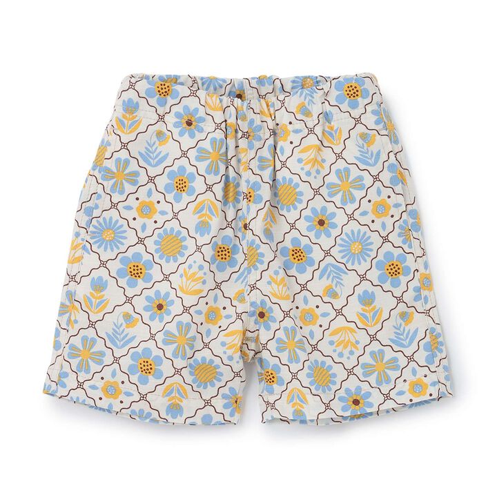 [Link] Cotton Rayon All-Over Pattern Half Shorts,Yellow, medium image number 9
