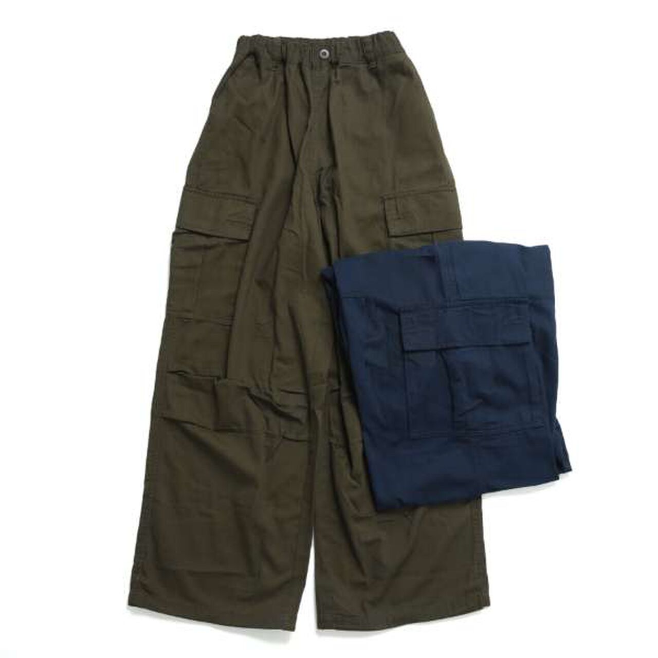 Cotton Twill Parachute Cargo Pants,Navy, large image number 5